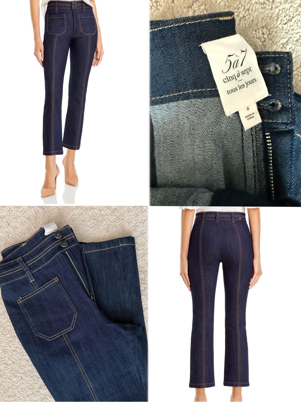 Cinq a Sept Dorothea Indigo Crop Jeans